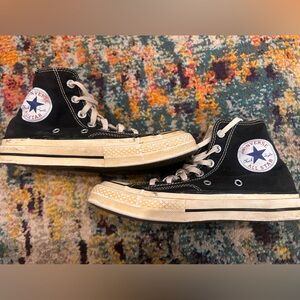 Converse High Top Sneakers in Black and Cream